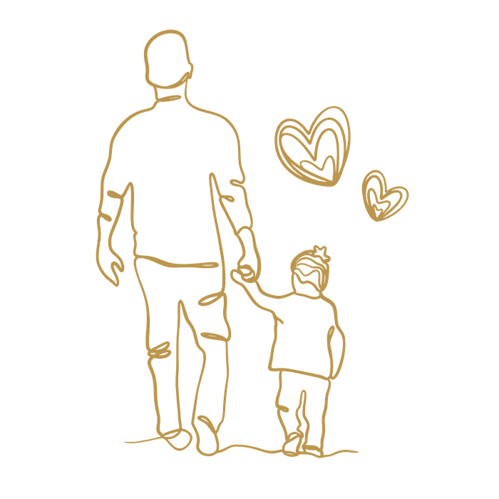 Vater und Kind, Hand in Hand
